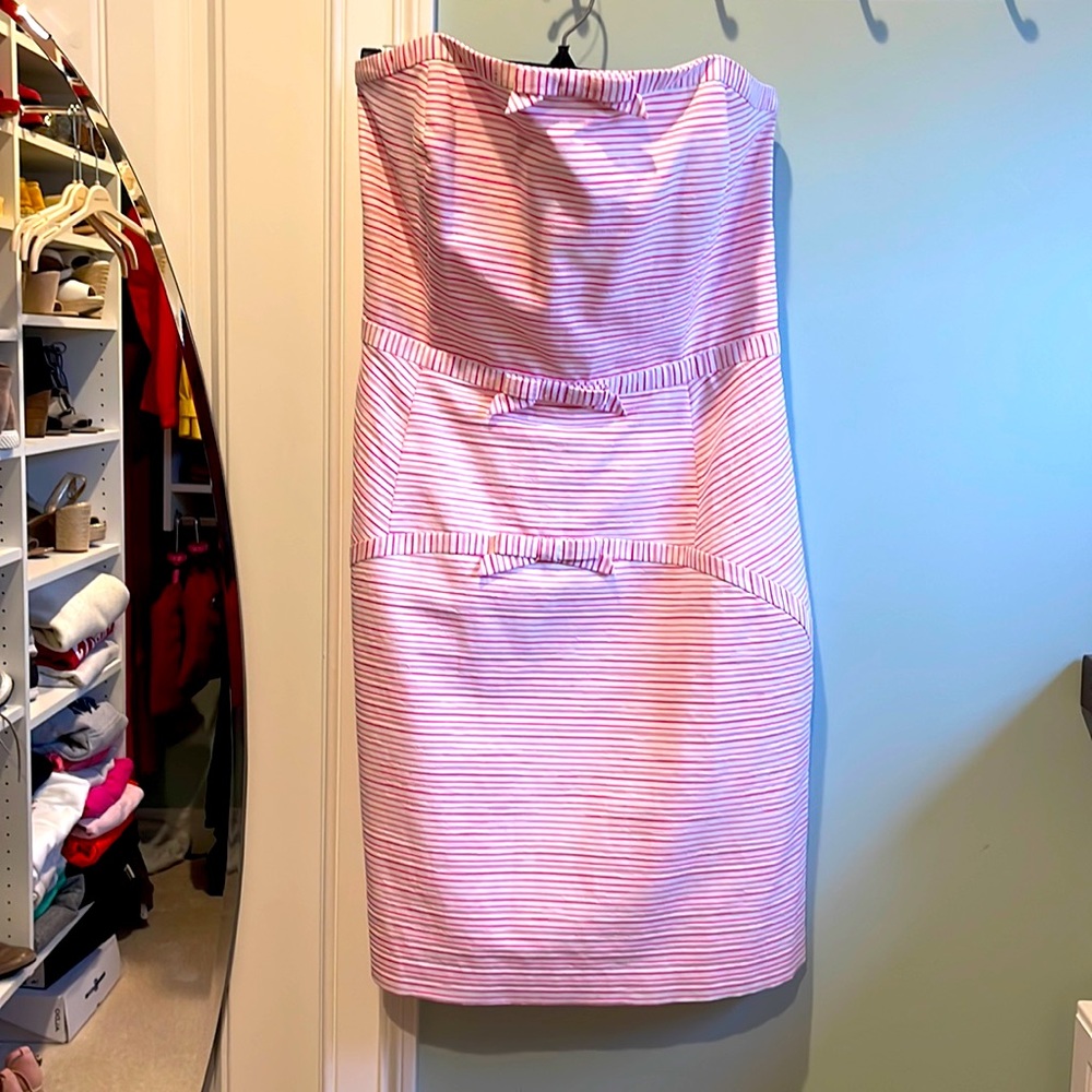 Vineyard Vines strapless striped dress